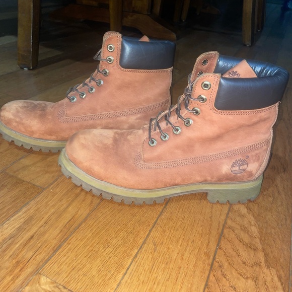 Timberland Mens Premium 6 Inch Waterproof Brown Boots - Picture 10 of 12